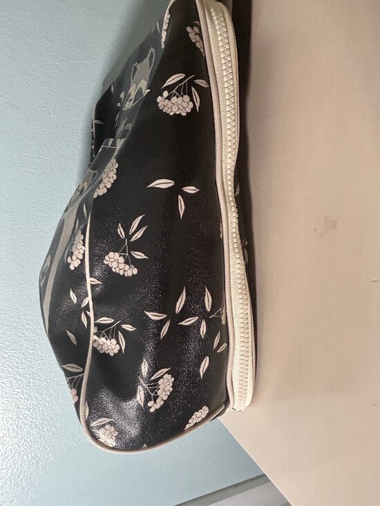 DOGO “Climb With Me” Raccoon Mini Backpack NWT Vegan Leather Black White Kawaii main image 13